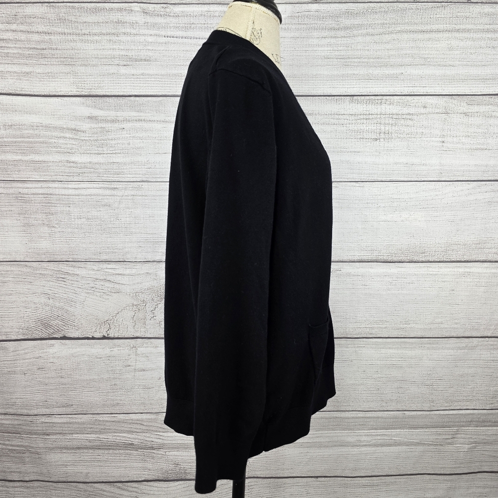 Grace Elements Black Women's Boyfriend Cardigan - Picture 4 of 6